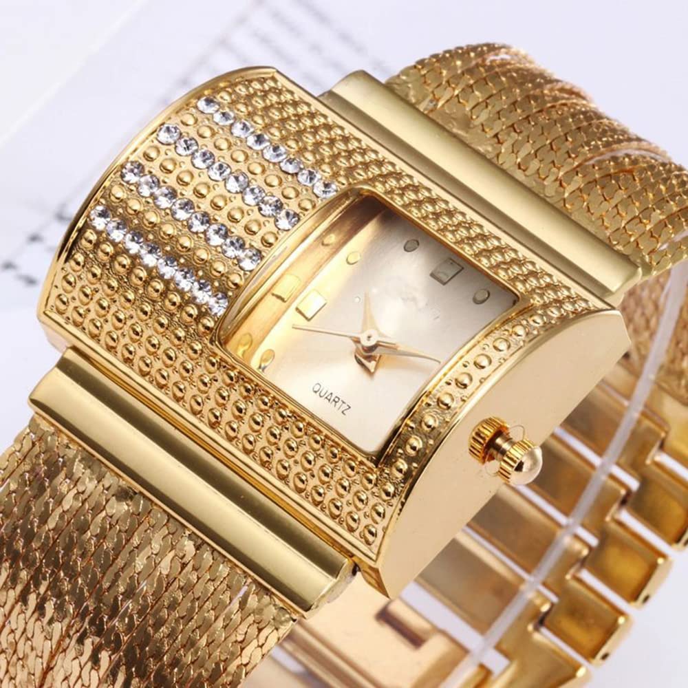 BESTKANG Fashion Luxury Ladies Wrist Watches Gold Steel Strap Waterproof Women's Bracelet Watch