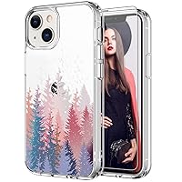 ICEDIO for iPhone 13 Case with Screen Protector,Slim Fit Crystal Clear Cover with Fashionable Designs for Girls Women,Protective Phone Case 6.1
