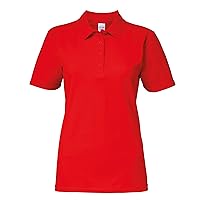 Gildan 64800L Ladies Softstyle Double Pique Polo Shirt - Red - XL