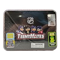 Teenymates Party Animal NHL Series 10, 2024 Collector Tin, 7 Figures, 1 Inch Tall, Team Colors