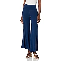 Star Vixen Women's Petite Stretch Rayon Jersey Wide-Leg Palazzo Pant