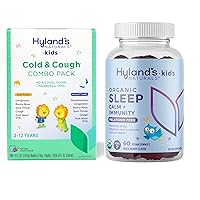 Hyland’s Naturals Kids Cold & Cough, Day/Night Combo Pack, Cold Medicine for Ages 2+, Syrup Cough Medicine + Organic Sleep, Calm + Immunity with Chamomile, Elderberry & Passion Flower 60 Vegan Gummies