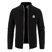 Mens Knit Sweater Coat Fall Fashion 2023 Long Seleeve Zip up Jacket Slim Fit Winter Warm Coats Workout Sweatshirt