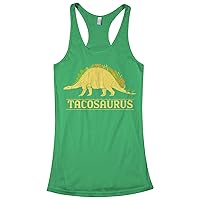 Threadrock Women's Tacosaurus Dinosaur Taco Racerback Tank Top