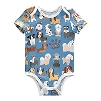 Baby Boy Girl Bodysuits Short Sleeve Unisex Newborn Outfit Clothes Infant Romper for Babies 0-24 Months