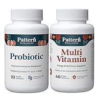 2-Pack Multivitamin & Probiotic Supplements - Vitamin A, B, C, D, E - Boosts Immune Health - All Natural - 90 Vegan Capsules