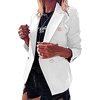 Womens Fashion Long Sleeve Plain Buttons Classic Blazer Jackets