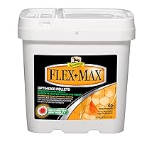 Flex+Max Horse Joint Supplement Pellets, Highly Palatable, Comprehensive Equine Formula with Glucosamine, MSM, Chondroitin & Flaxseed, 10lb Tub / 60 Day Supply