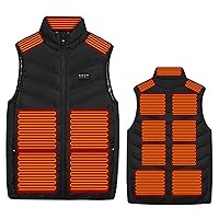 Heated Vest for Women Men - Upgrade 15 Zones Electric Charging Heating Vest USB Rechargeable Warming Heat Puffer Vest