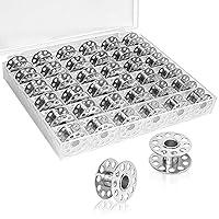 Hotusi Metal Sewing Machine Bobbins,36Pcs Empty Metal Threads Spools Bobbins with Storage Box, Sewing Machines Replacement Accessories for Most Domestic Sewing Machines