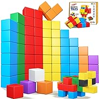 Magnetic Blocks,32PCS Magnetic Building Blocks for Toddlers Age 3-5 Cubes Magnet Toys STEM Educational Sensory Montessori Toys 1-3 Christmas Birthday Gifts for Kids Ages 3 4 5 6 Year Old Boys Girls