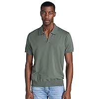 Club Monaco Men's Short Sleeve Tech Johnny Collar Polo