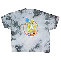 The Simpsons Men's Silly Family Picture Tie-Dye Adult Graphic T-Shirt