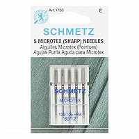 Euro-Notions Schmetz Microtex 5-Pack Size 12/80