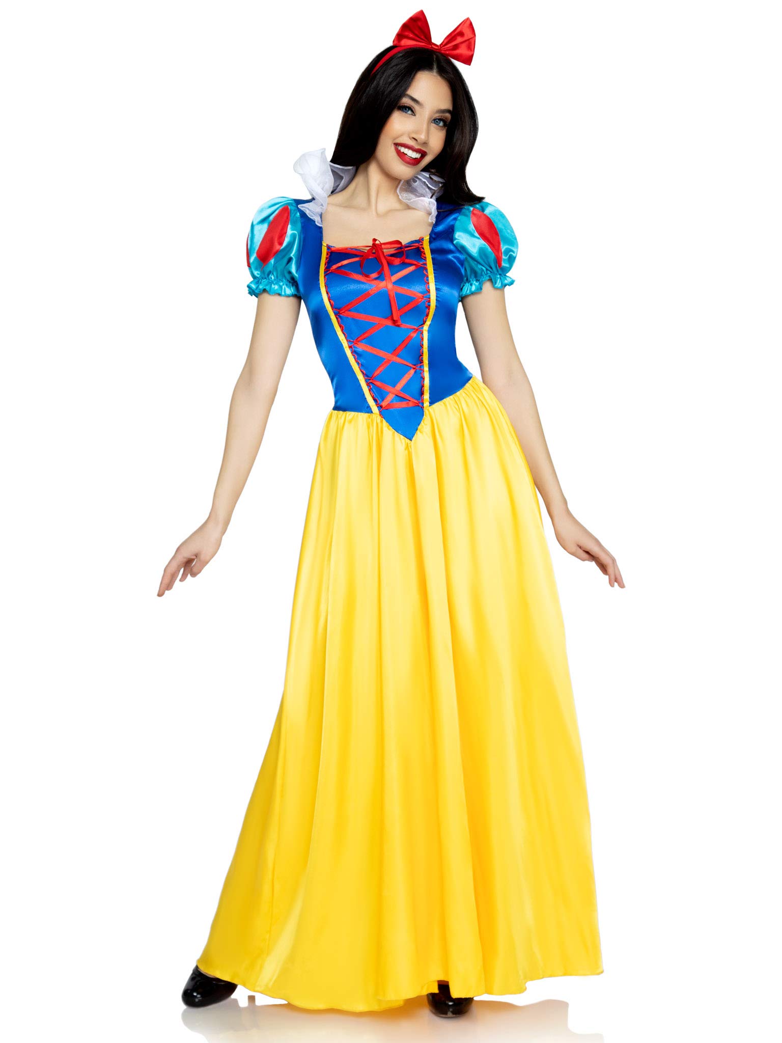 Leg Avenue Womens Classic Snow White Set Family Friend Full Length Princess Dress