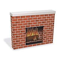Pacon Corobuff Corrugated Fireplace, 7-inch x 30-inch x 38-inch, Red Brick (PAC53080)