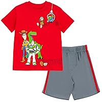 Disney Winnie the Pooh Lion King Monsters Inc. Toy Story Incredibles Lilo & Stitch T-Shirt & Mesh Shorts Infant to Big Kid