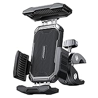 JOYROOM Motorcycle Phone Mount, Bike Phone Holder for Bicycle - 2023 Newest Security Clamp - One Hand Operation Handlebar Phone Mount for ATV Scooter for iPhone, Samsung, More 4.7