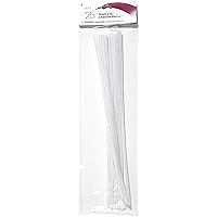 Cousin DIY White Chenille Pipe Cleaners, 3mm x 12 inch, 25 Pack