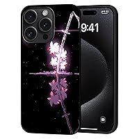 Anime Phone Case Compatible with iPhone 15 Pro Max, Sakura Sword Anime Pattern Design for iPhone 15 Pro Max Cases for Teens Men Boys Girls Shock Protective Cover Case for 6.7 inch iPhone 15 Pro Max
