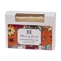 Boston International Scented Bar Soaps Made in the USA Small Batch Artisan Cold Process Soap, 4.5 Ounces, Blooming Garden (Aloe, Agave, Chrysanthemum)
