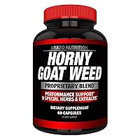 Arazo Nutrition Premium Horny Goat Weed Extract with Maca Root, Ginseng, Muira Puama and L-Arginine - for Men and Women – 100% Pure Herbal Nutritional Supplement
