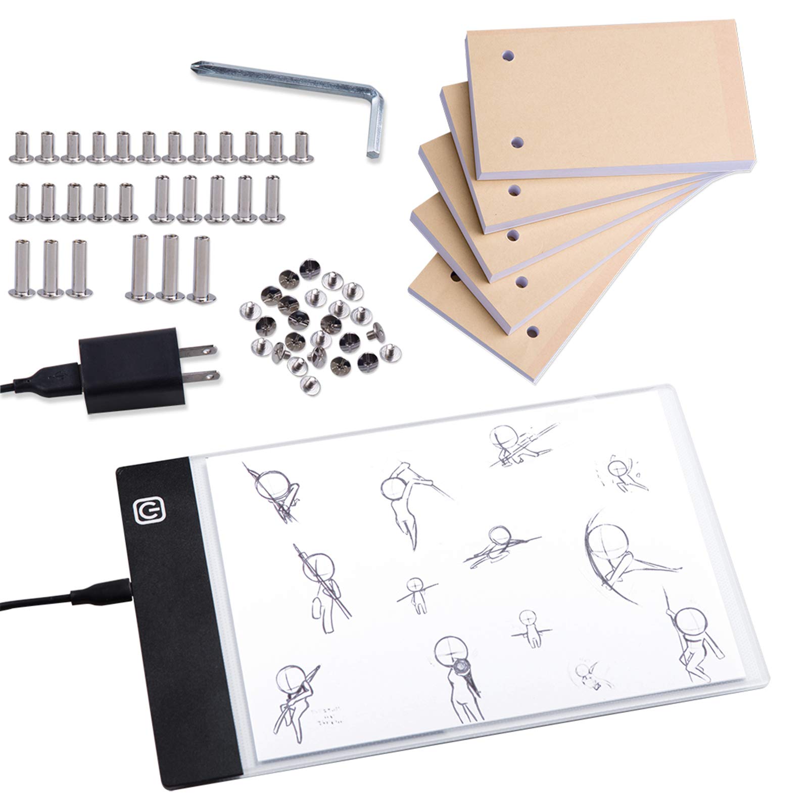 Mua Neeho A5 Flip Book Kit with Light Pad, LED Lightbox for Drawing and  Tracing with 300 Sheets Animation Paper, LED Light Tablet for Tracing  Flipbook Paper with Binding Screws trên Amazon