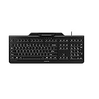 CHERRY Secure Board 1.0 - USB Keyboard – Smart Card Reader - Wired - GS Approval - QWERTY Security Keyboard – Black