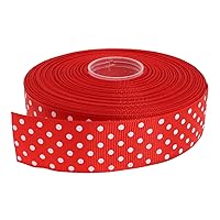 Polka Dot Grosgrain Ribbon 25 Yard Each Roll 100% Polyester (1