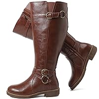 Luoika Women's Extra Wide Calf Knee High Boots, Wide Width Ridding Boots Low Heel Plus Size Tall Boots.