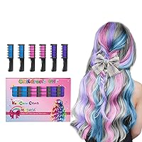Cevioce Hair Chalk for Girls Christmas Gifts for Kids Makeup Kit，Temporary  Hair Color Stocking Stuffers Toys for Teens Washable Hair Dye for Age 4 5 6