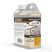 Interior Water Based Wood Stain - Natural Stain for Furniture, Moldings, Wood Paneling, Cabinets (Whitewash TEW-116-32, 32 oz)