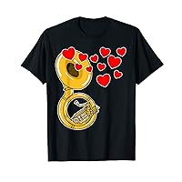 Sousaphone Valentines Day Brass Player Wedding Musician T-Shirt