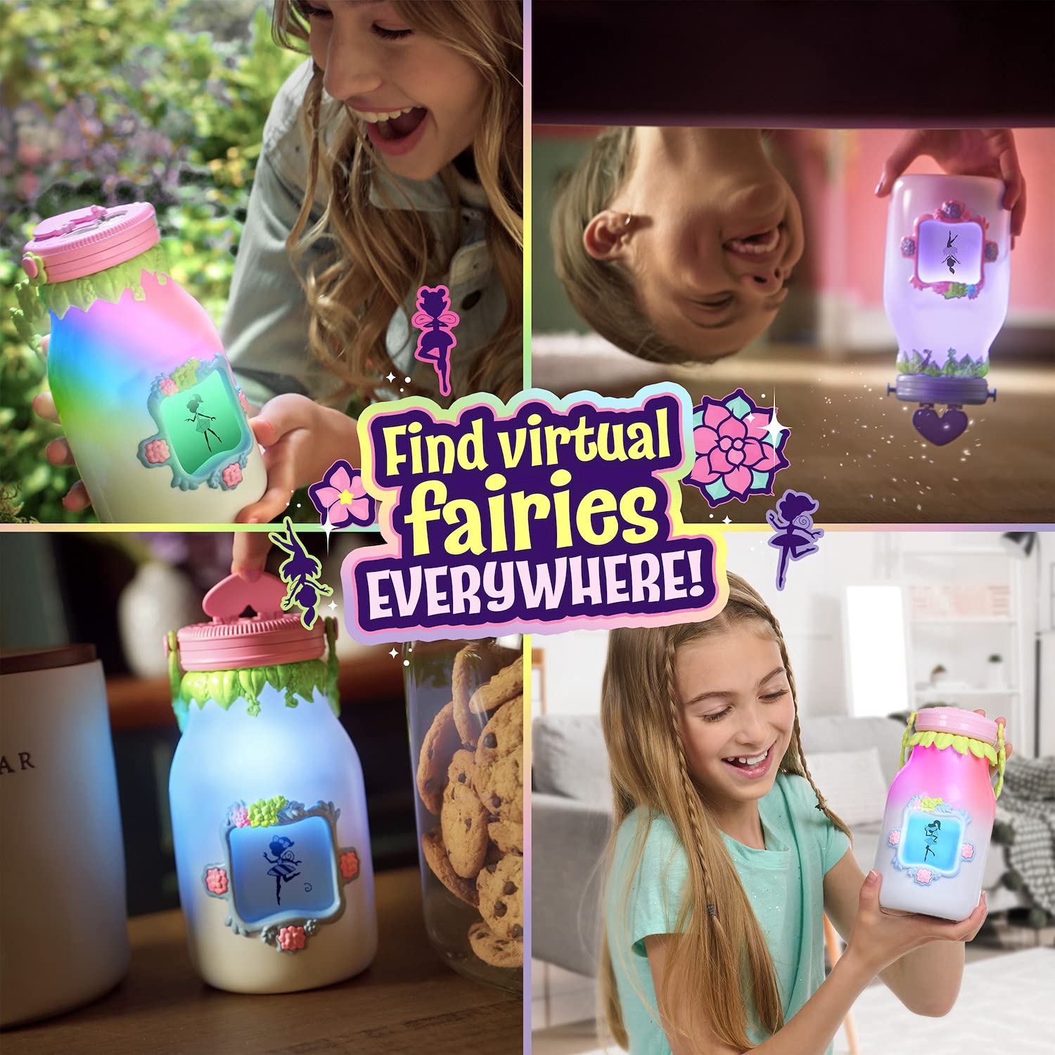 Got2Glow Fairies Got2Glow Fairy Finder - Electronic Fairy Jar Catches 30+ Virtual Fairies - Got to Glow (Pink)