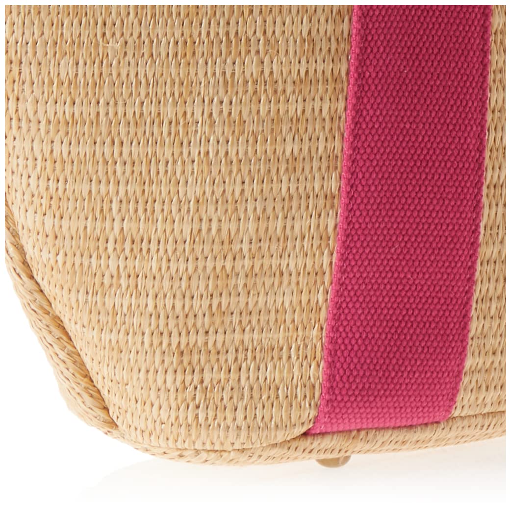 The Drop Women's Tracy Large Canvas Detail Straw Tote