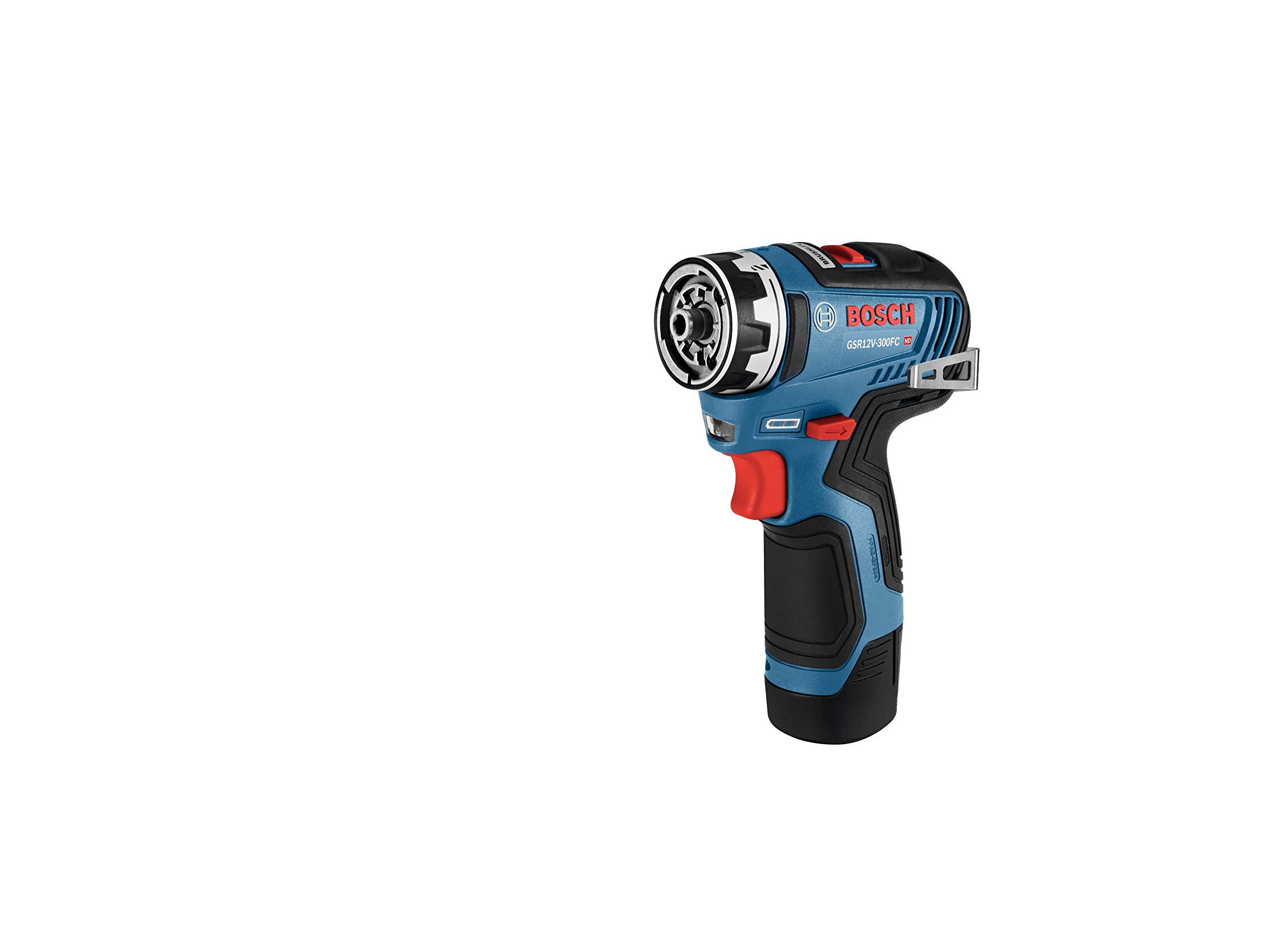 BOSCH GSR12V-300FCB22 12V Max EC Brushless Flexiclick 5-In-1 Drill/Driver System with (2) 2.0 Ah Batteries