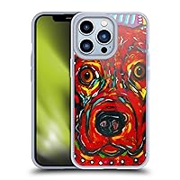 Head Case Designs Officially Licensed Mad Dog Art Gallery Red Dogs 2 Soft Gel Case Compatible with Apple iPhone 13 Pro and Compatible with MagSafe Accessories