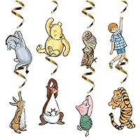 Winnie Baby Shower Decorations 16Pcs The Pooh Swirl Hanging Decorations for Classic Winnie Baby Shower and Birthday Party Supplies