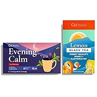 Evening Calm K Cups Tea Pods Variety Pack for Keurig 2.0 &1.0 & Loose Leaf Lemon Black Tea with No Artificial Ingredients