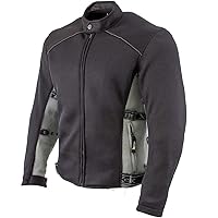 CF505 Men's 'Phantom Rider' Black Advanced Mesh Sports Motorcycle Jacket with X-Armor Protection - Medium