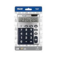 Milan 159906SLBBL Calculator, 10 Digits, Silver/Blue