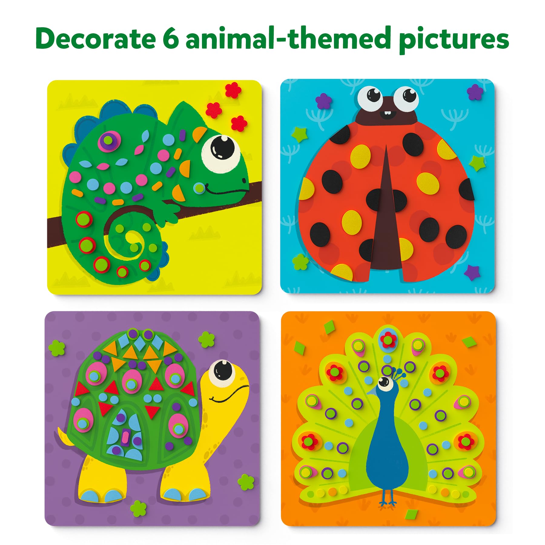 Skillmatics Foil Fun & Fun with Foam Animals Theme Bundle, Art & Craft Kits, DIY Activities for Kids