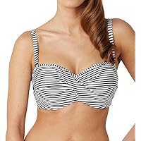 Panache Anya Stripe Underwire Bandeau Bikini (SW0893)- Black/White