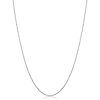 Kooljewelry 10k White Gold Delicate Lightweigtht Thin Rope Chain Necklace For Women (14, 16, 18, 20, 24 or 30 inch - 0.7 mm)