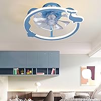 Led 85W Bedroom Ceilifan Light Stepless Dimming,Smart Ceilifans with Lights and Remote/App Control,Silent Fan Ceilingps,Kids Fan Lightiadjustable 6-Speed Wind/Blue/F