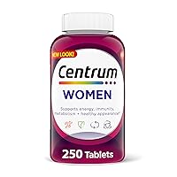 Multivitamin for Women, Multivitamin/Multimineral Supplement with Iron, Vitamin D3, B Vitamins and Antioxidant Vitamins C and E, Gluten Free, Non-GMO Ingredients - 250 Count