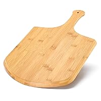 Pizza Peel 12 Inch, Eisinly Wooden Pizza Paddle with Smooth Long Handle, Nonstick Bamboo Pizza Cutting Board, Kitchen Essential Baking Tool Accessories for Pizza Bread Pie