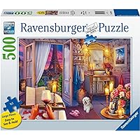 Ravensburger Cozy Bathroom 500 Piece Large Format Jigsaw Puzzle for Adults - 16789 - Every Piece is Unique, Softclick Technology Means Pieces Fit Together Perfectly, Multicolor