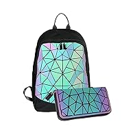 2pcs holographic backpack reflective rucksack bags