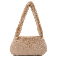 over The Shoulder Bags for Men Furry Bag Underarm Portable Shoulder Ladies Wild Bag Shoulder Straps (Khaki, One Size)